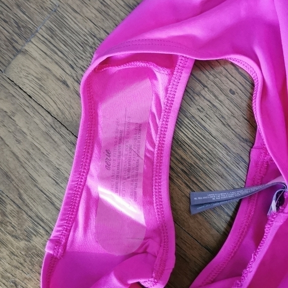 AERIE bikini bottom high waisted pink large new - Picture 5 of 5